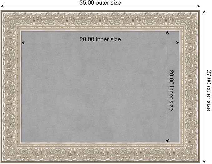 Amanti Art Silver Framed Magnetic Board 27x35 Medium Vision Board - Image 2