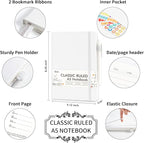 feela 5 Pack Notebooks Journals Bulk, Hardcover Notebook Classic Ruled Lined - Image 2