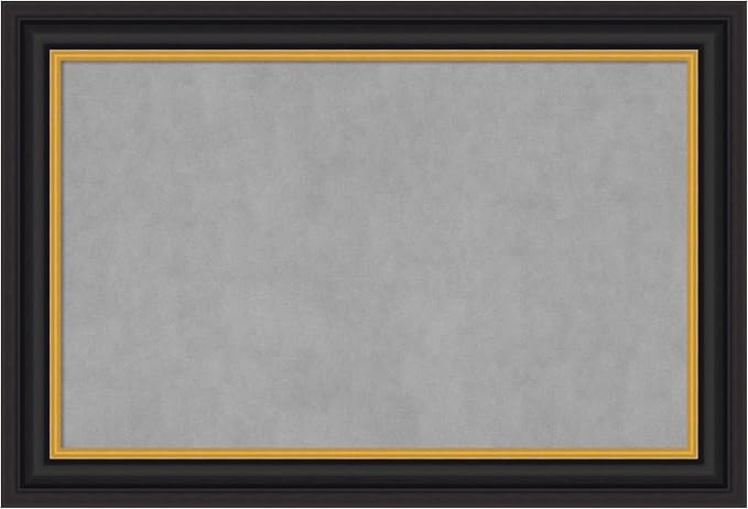 Amanti Art Black Framed Magnetic Board 26x38 Large Vision Board by AmantiArt