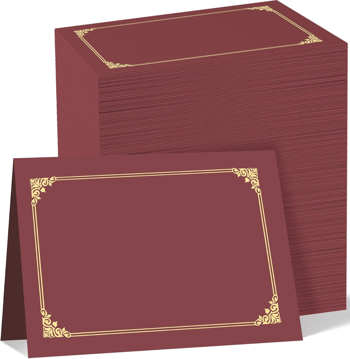 HAUTOCO 120 Packs Certificate Holders, Burgundy Diploma Holders, Document Award