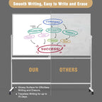 Rolling Whiteboard/w Height Adjustable, Mifuro 24 X 36 Large Portable Dry Erase - Image 3