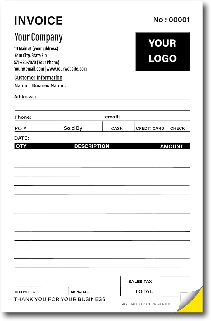 Sales Invoice Form Custom Printed - Image 2