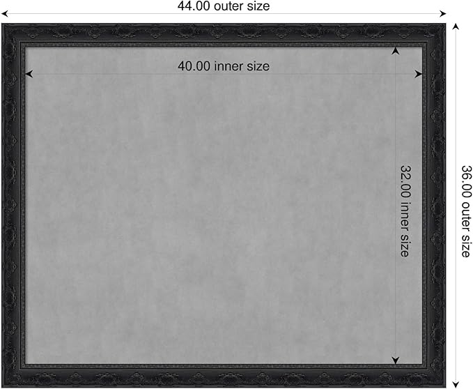 Amanti Art Black Framed Magnetic Board 36x44 X-Large Vision Board - Image 2