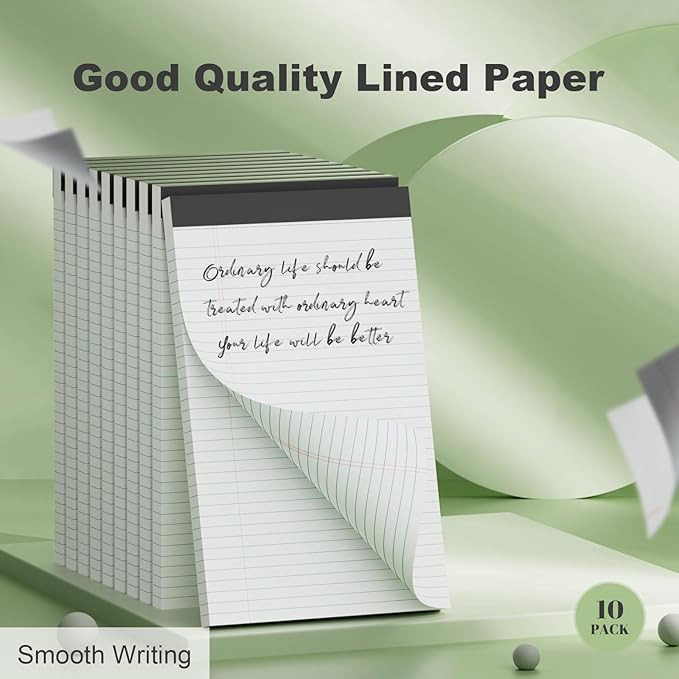 Note Pads 8.5 x 11.75 Writing Pads, 10 Pack, Double-Side Printed Lined Paper - Image 6