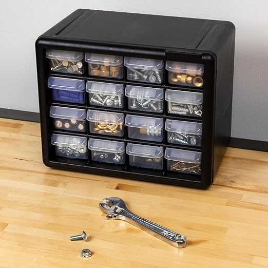 Akro-Mils 16-Drawer Plastic Drawer Storage Cabinet - Image 20