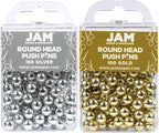 JAM PAPER Colorful Push Pins by JAMPaper