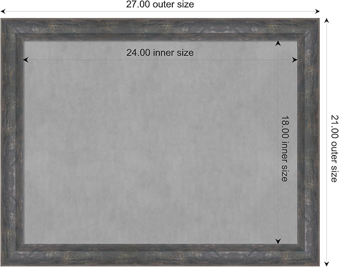 Amanti Art Grey Framed Magnetic Board 21x27 Medium Vision Board - Image 4