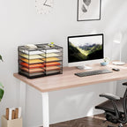 Marbrasse 7 Tier Desktop Literature Organizer, Mesh Paper Organizer Desk - Image 5