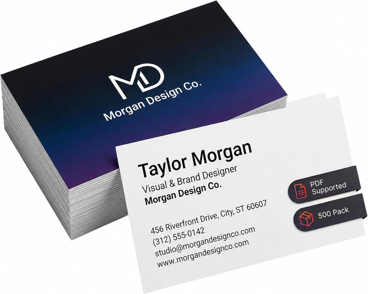 custom business cards, packs of 50 to 1000, main product view