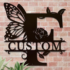 Personalized Custom Letter Name metal Signs, Custom Black Letter Monogram Wall - Image 4