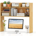 Tangkula Desktop Bookshelf for Computer Up to 32”, 37” Countertop Storage Hutch by TANGKULA