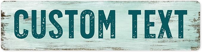 Custom Sign, Custom Street Sign, 11 Font Colors, 13 Font Styles, 4 Hole Options by MySignCenter
