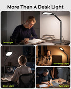 led desk lamps for home office, 18w bright, front angle view