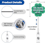 ONE Mental Breakdown Later… Funny Four-Leaf Clover Badge Reel | Retractable ID - Image 2