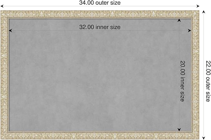 Amanti Art Silver Framed Magnetic Board 22x34 Large Vision Board - Image 2