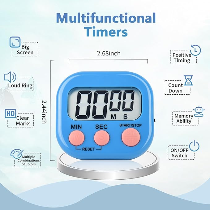 48 Pack Digital Kitchen Timer Magnetic Digital Timer - Image 2
