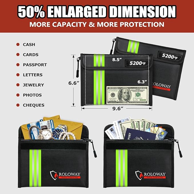 ROLOWAY Fireproof Bag 5200℉ Heat Insulated - Image 4