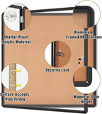 Mifuro 38"x38" Enclosed Bulletin Board, Lockable Weather-Resistant Aluminum - Image 3
