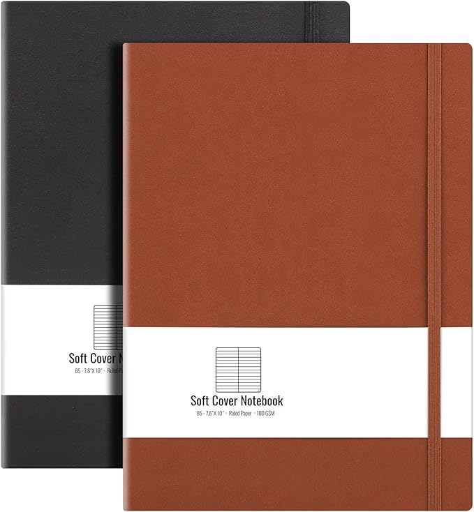 B5 College Ruled Notebook Softcover Journals- AHGXG Large Composition Notebook by AHGXG