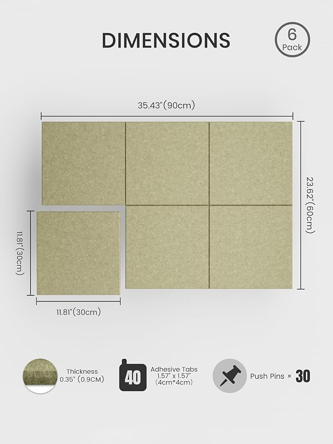 Bumusty Large Cork Board 36"x24" Alternative - Image 2