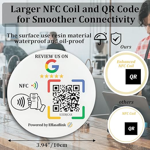 Epoxy Sticky Card with NFC Chip & QR Code - Image 3