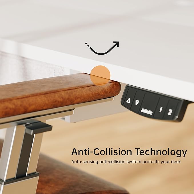 Agilestic Standing Desk with 2 Drawers, Adjustable Height Electric Desk with - Image 8