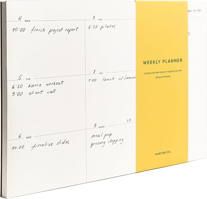 Weekly To-Do List Notepad – Desk Pad by KunitsaCo
