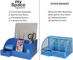My Space Organizers Blue Desk Organizer, 9 Compartments, Office Supplies and - Image 4