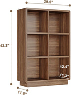 ChooChoo 3-Tier Bookshelf, 6 Cube Storage Organizer, Wooden Bookcase - Image 3