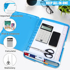 Blue Clipboard with Storage, TFDLCG zm Clip Boards 8.5x11 with Pen Holder - Image 2