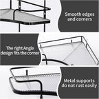 Seoneiro 2 Tier Corner Bathroom Counter Organizer, Cosmetic Skincare Organizer - Image 4
