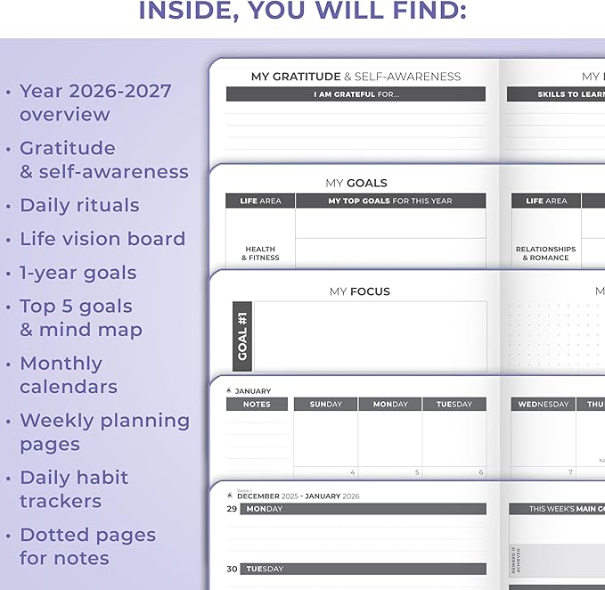 Clever Fox Dated Planner 2026-2027 – Weekly Life Planner Notebook - Image 5