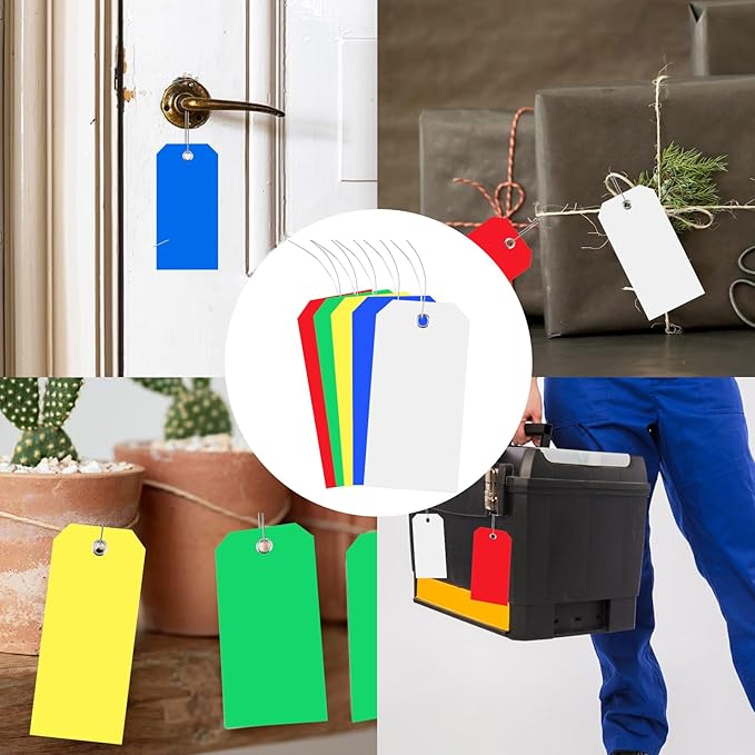 500 Plastic Shipping Tags with Wire - Image 4