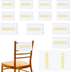 12 Pcs Reserved Seating Signs Reserved Chair Sign Printed Placeholder by Unknown