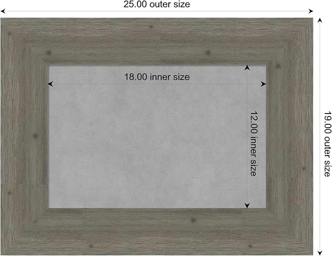 Amanti Art Grey Framed Magnetic Board 19x25 Small Vision Board - Image 4
