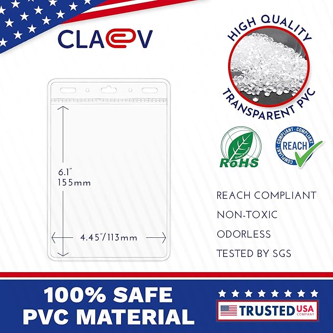 Claev Flexible and Tear Resistant Vertical 4x6 Passport & Card Holders - Image 4