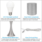 3 way touch control table lamp, dimmable bedside on a desk or shelf