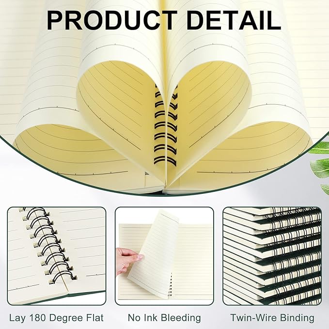 Yahenda 18 Pcs Spiral Notebook Bulk A5 Journal Lined 8.3'' x 5.5'' Writing - Image 4