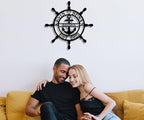 Personalized Wheel Ship Metal Sign, Custom Nautical Wall Decor, Custom Ship - Image 2