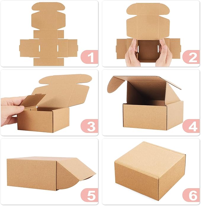 Eupako 9x6x2 Shipping Boxes Small Corrugated Cardboard Box - Image 3