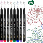 huesamhi 005 Micro Pen, 8 Colors Waterproof Ink, FineLiner Pens - Image 6