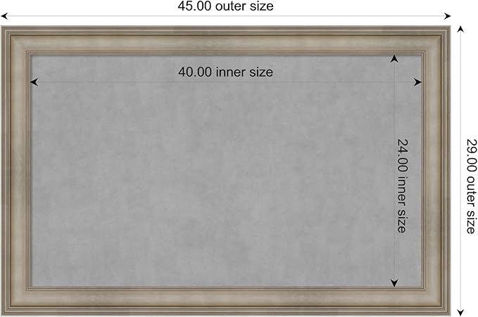 Amanti Art Silver Framed Magnetic Board 29x45 Large Vision Board - Image 3