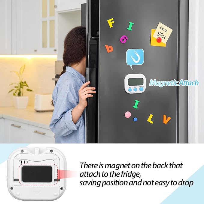 Weewooday 24 Pcs Digital Kitchen Timer Magnetic Timer Bulk On/Off Switch Minute - Image 5