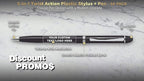 DISCOUNT PROMOS Custom Twist Action Plastic Stylus Pens, Personalized Bulk Pack - Image 3