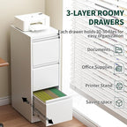 Yukimo 3 Drawer File Cabinet - Image 4