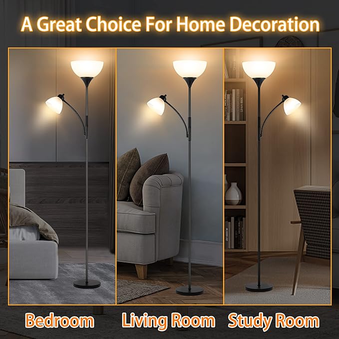 RISLG Floor Lamp, Dimmable Standing lamp, Stepless Dimming Brightness, Included - Image 6