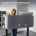 ERGO COLLECT Desk Privacy Panel, 2-in-1 Adjustable Acoustic Desktop Partition - Image 3