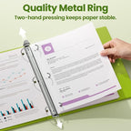 SUNEE 3 Ring Binder 1.5 Inch 1 Pack, Tender Green - Image 2