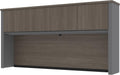 Bestar Hutch for Desk Shell, Bark Grey/Slate, Prestige +, 72W | 4 doors; built-in wire management; Coordinates with other storage pieces in the collection; Particle board construction