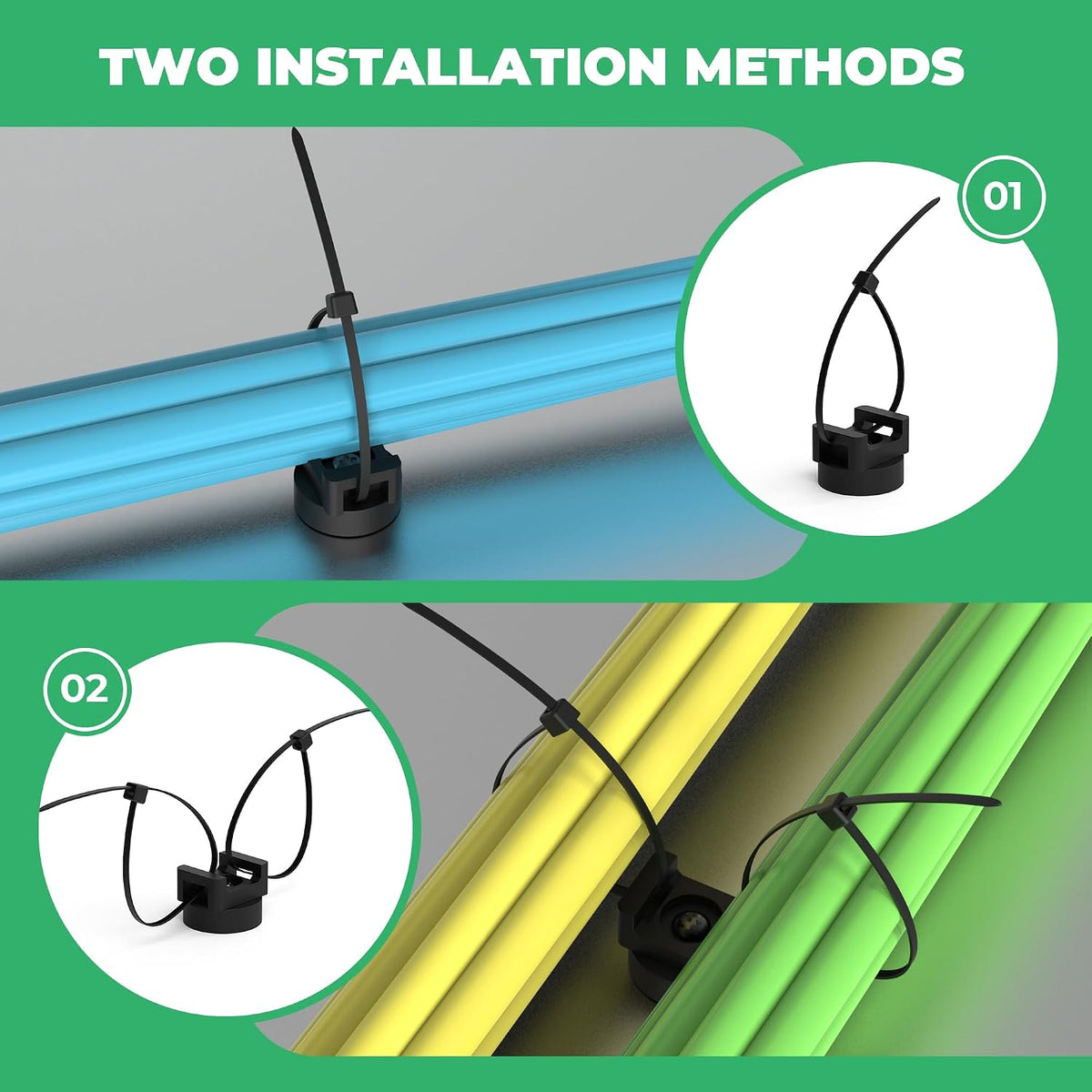 Magnetic Zip Tie Mount, 25LBS Strong Magnetic Wire Holder, Multipurpose Magne...
